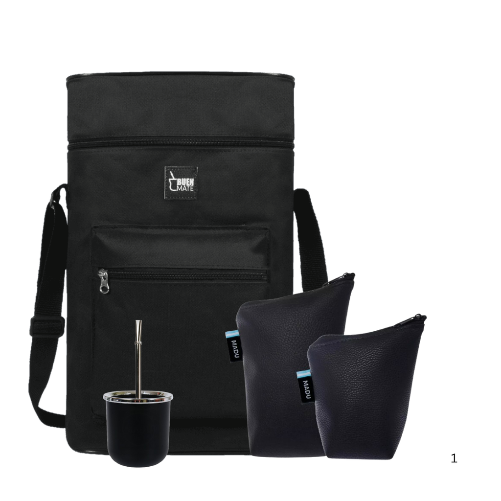 Set De Mate Bombilla Yerbera Azucarera Bolso Un Buen Mate