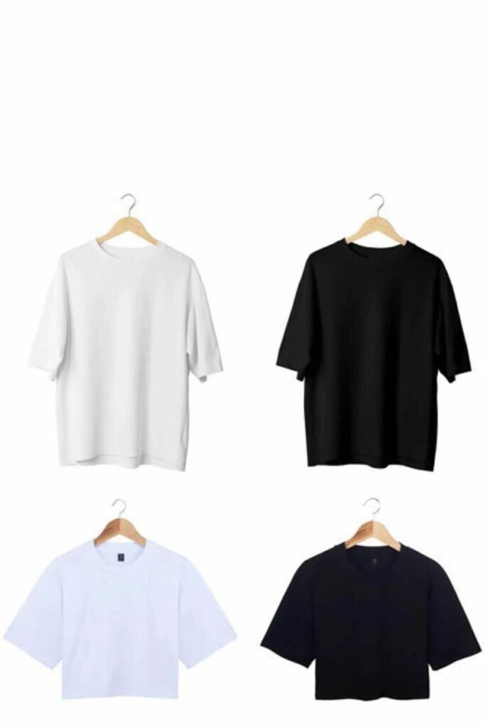 Pack X 2 Overzise 2 Boxy Crop Top Aesthetic Remera Bufu