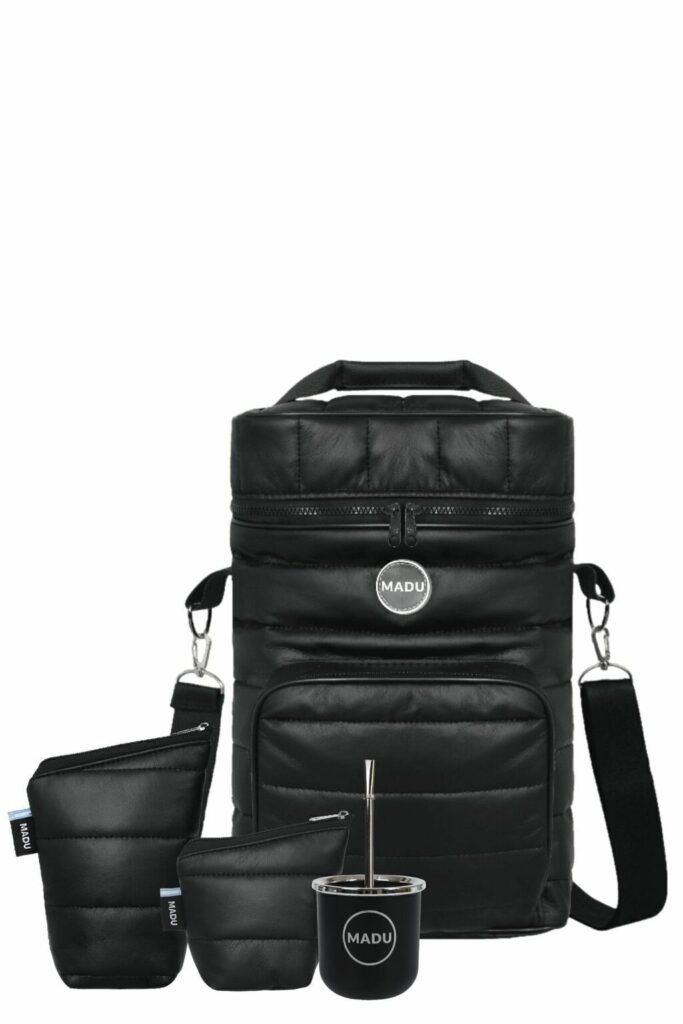 Estuche Yerba Azucar Mate Bolso 2en1 Ecocuero Aconcagua Madu