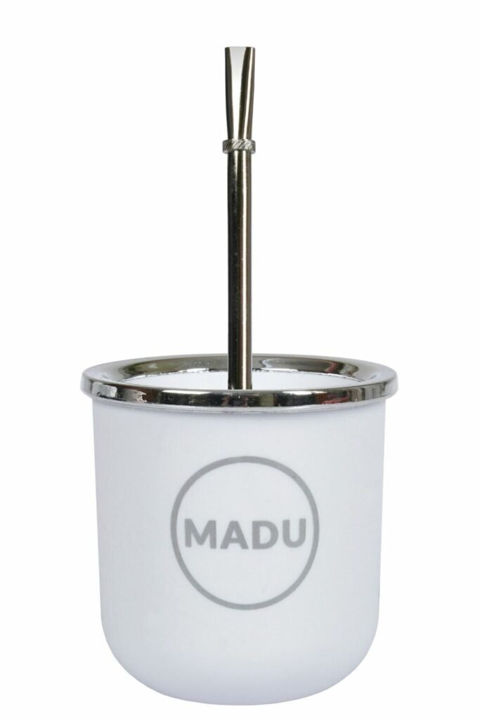 Mate Baires Verde Térmico Doble Pared Con Bombilla Niquelada Madu