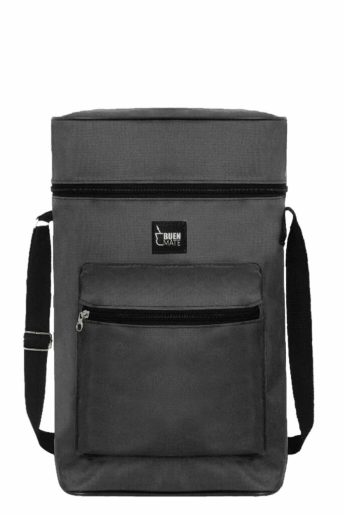 Bolso Matero Un Buen Mate Porta Termo 1.9l Cordura Gris