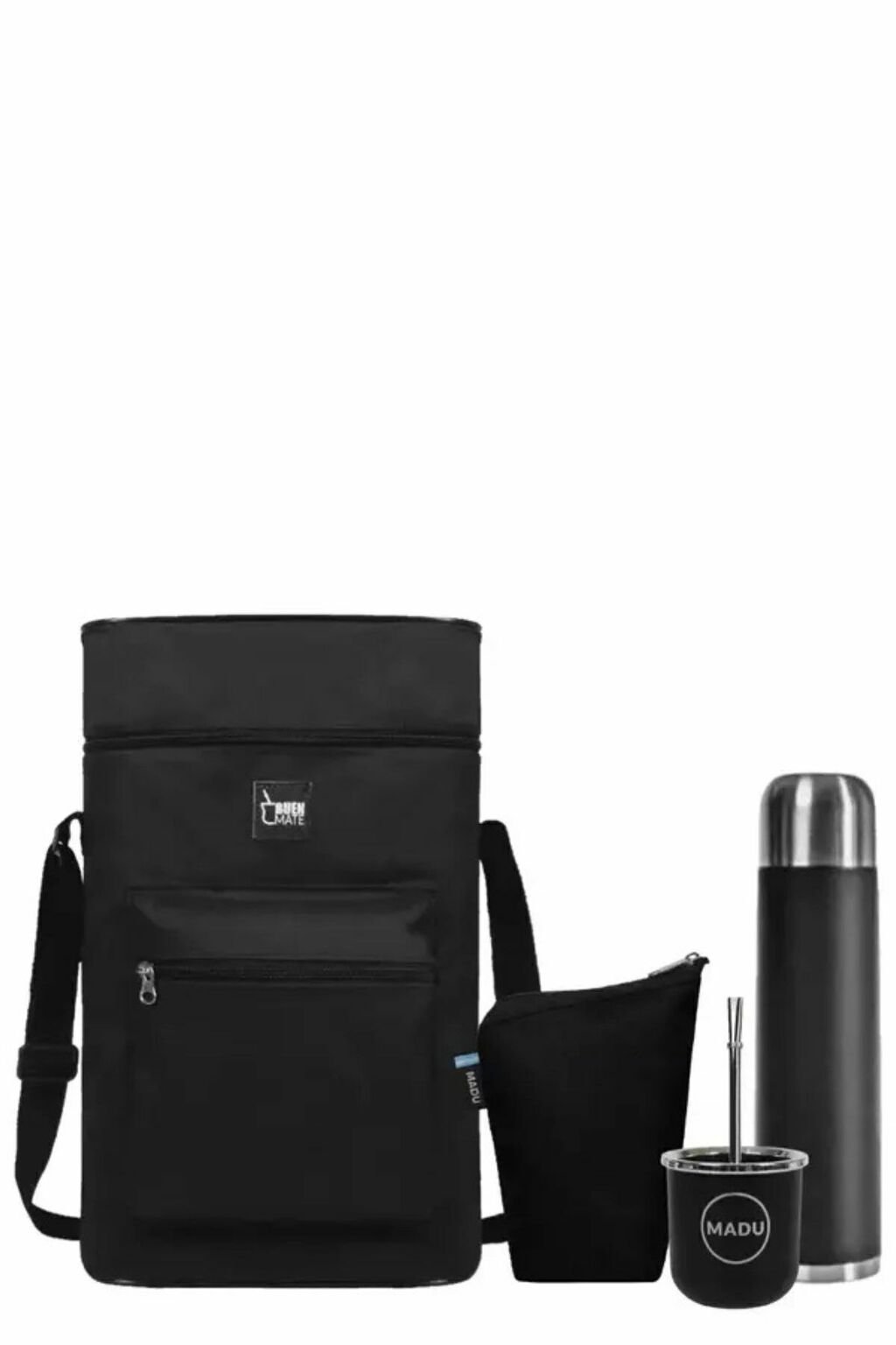 Set de mate completo que incluye bolso matero negro,