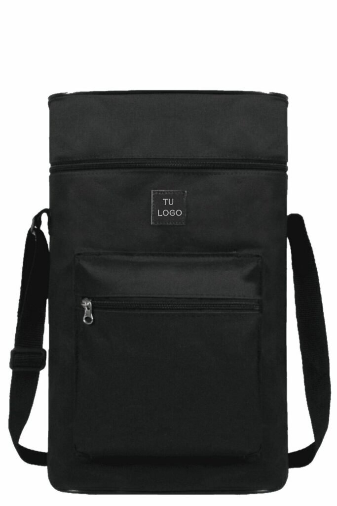 Bolsos materos personalizados color negro con un diseño moderno y práctico, ideales para llevar termos y accesorios de mate.
