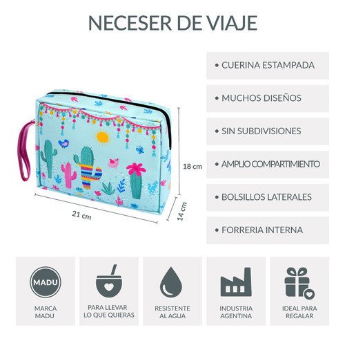 Neceser Portacosméticos Maquillaje Viaje Mujer Madu Regalo