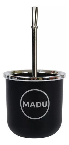 Mate Baires Térmico Doble Pared Con Bombilla Niquelada Madu