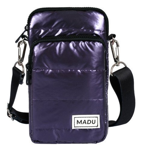 Bandolera Matelasse Porta Celular Unisex Dos Cierres Madu