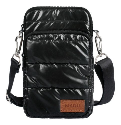 Bandolera Matelasse Porta Celular Unisex Dos Cierres Madu