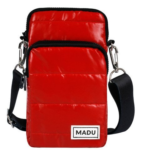 Bandolera Matelasse Porta Celular Unisex Dos Cierres Madu