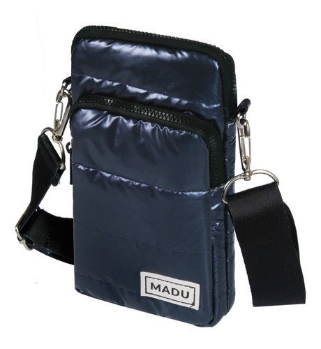 Bandolera Matelasse Porta Celular Unisex Dos Cierres Madu