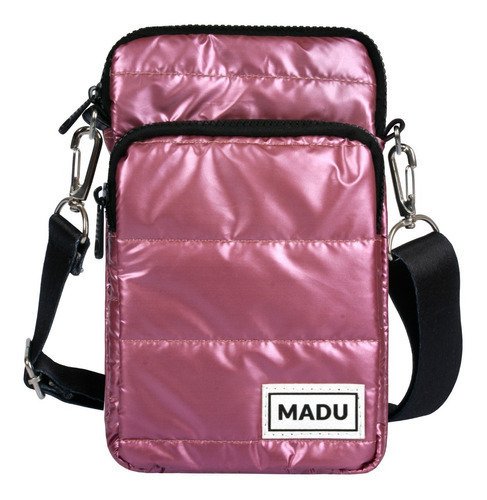 Bandolera Matelasse Porta Celular Unisex Dos Cierres Madu