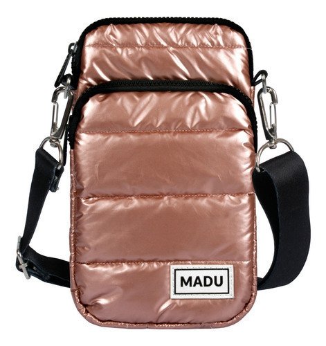 Bandolera Matelasse Porta Celular Unisex Dos Cierres Madu