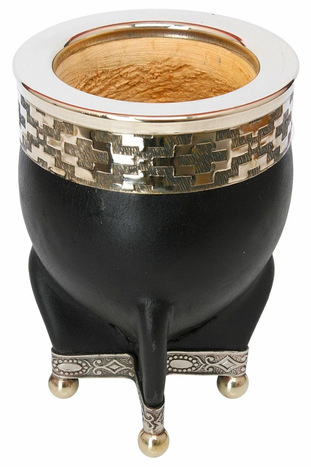Mate Imperial Cuero Exportacion Base Alpaca Mateando Madu Negro