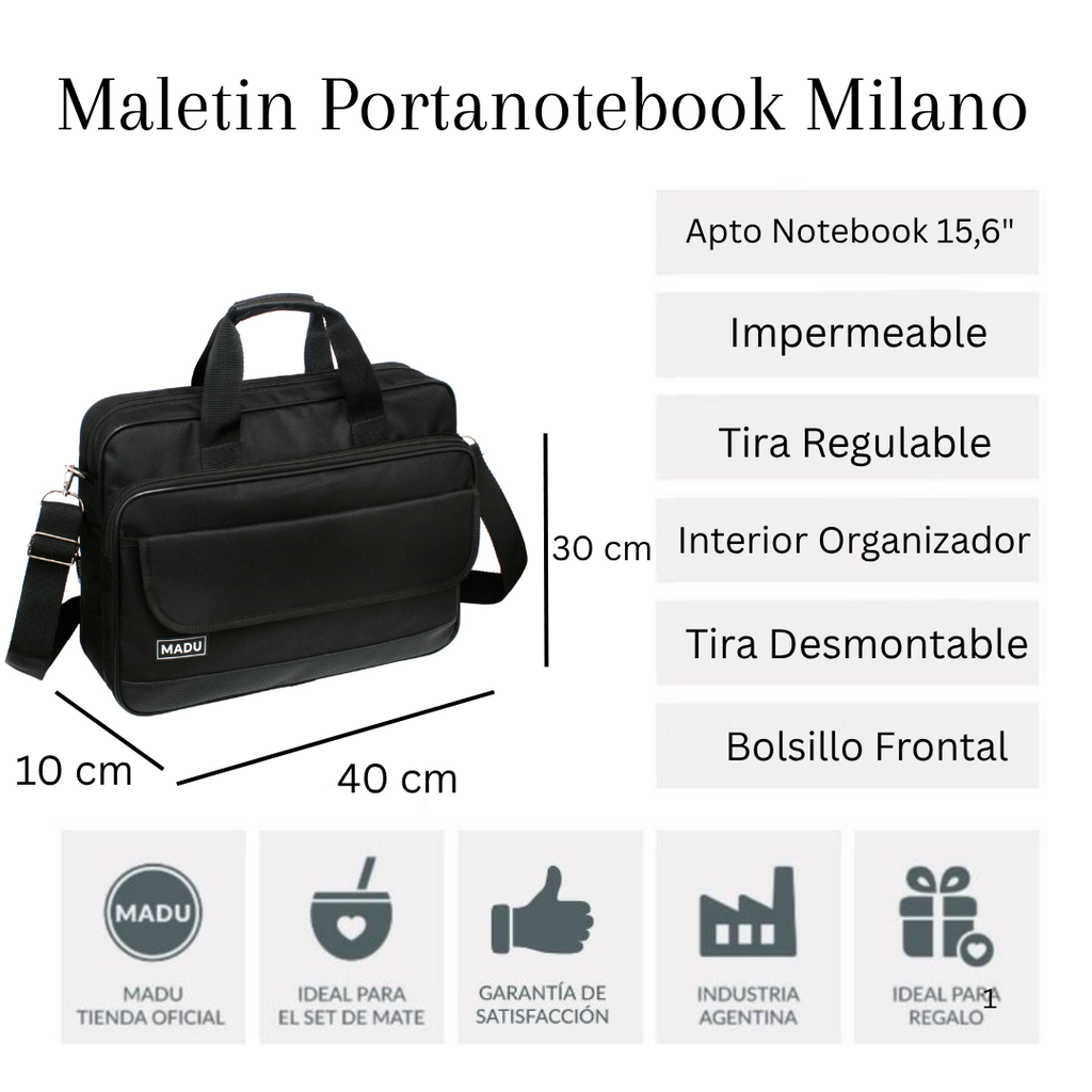 Maletín Madu Cordura Portanotebook Milano Morral