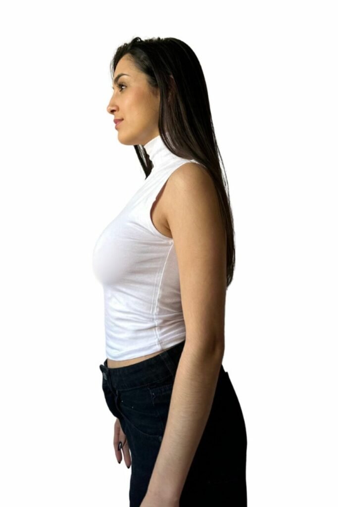 Camiseta Musculosa Polera Lisa Sin Manga Blanca Casual Mujer