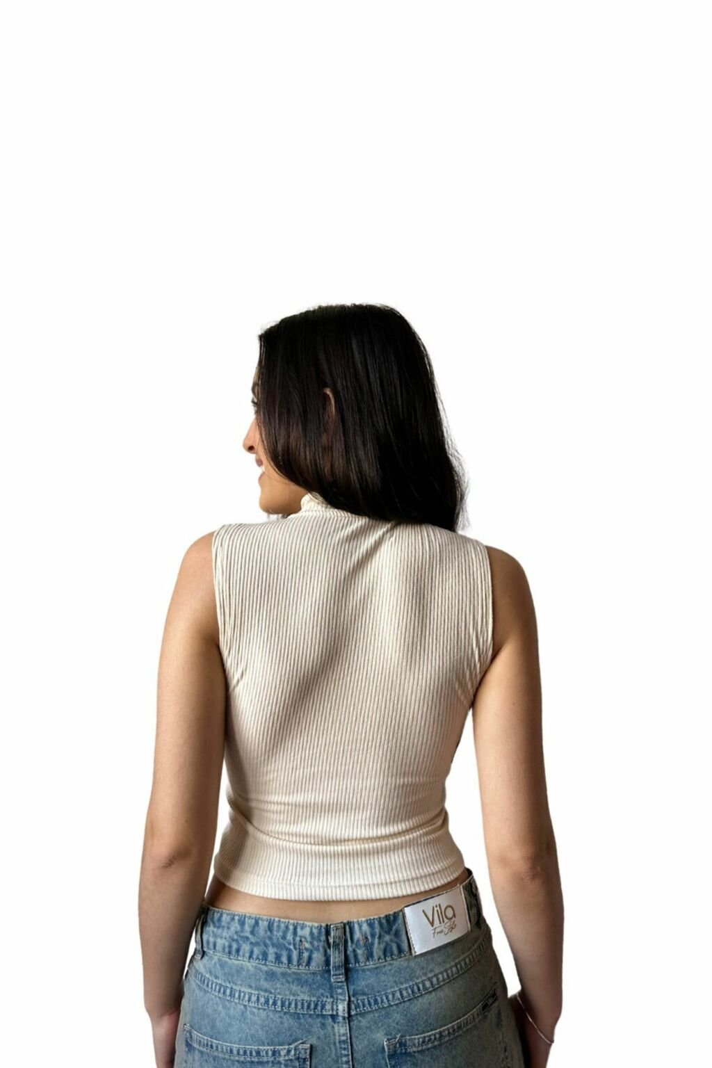 Musculosa Morley Cuello Alto Básica Casual Moda Mujer