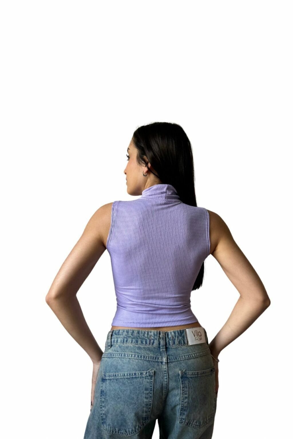 Musculosa Morley Cuello Alto Básica Casual Moda Mujer