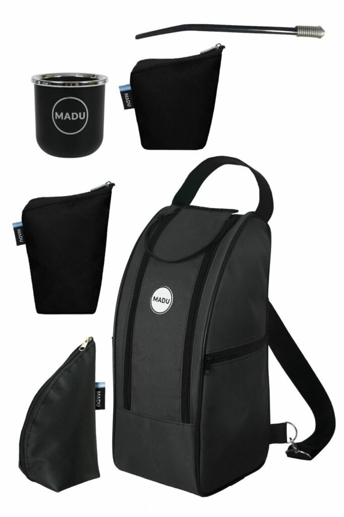 Set Matero Bolso Yerbag Azucarera Cordura Mate Bombilla Madu