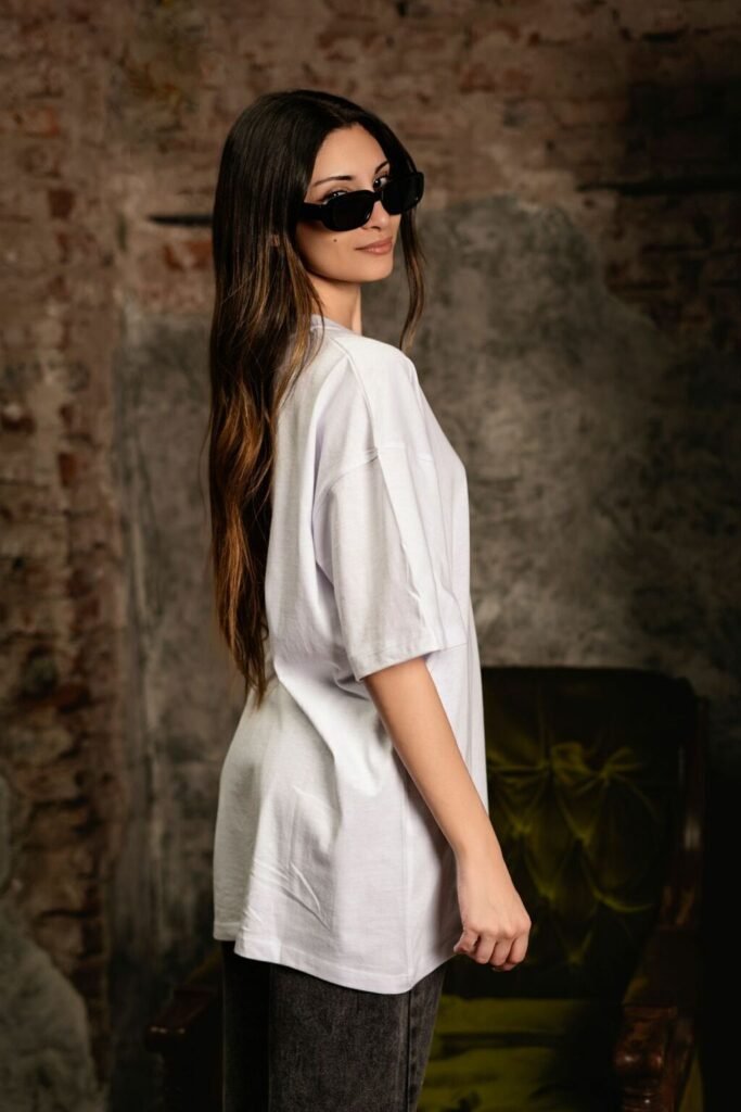 Remera Oversize Liso Amplia 100% Algodon Premium Blanca