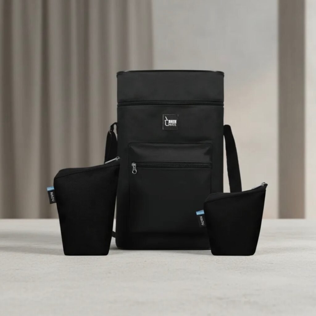 Set bolso matero Madu con estuches para yerba y azúcar