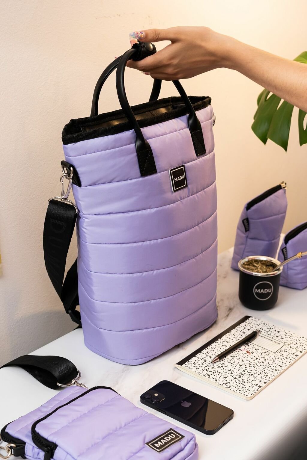 Bolso mochila matera Ushuaia lila
