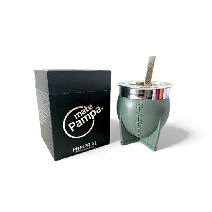 Mate Pampa XL con Bombilla Oliva