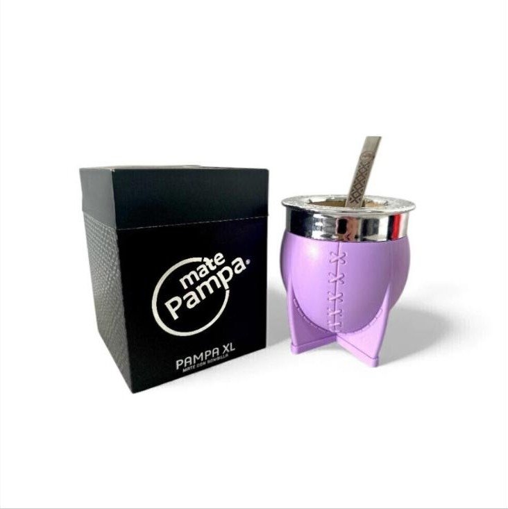 Mate Pampa XL con Bombilla Lila