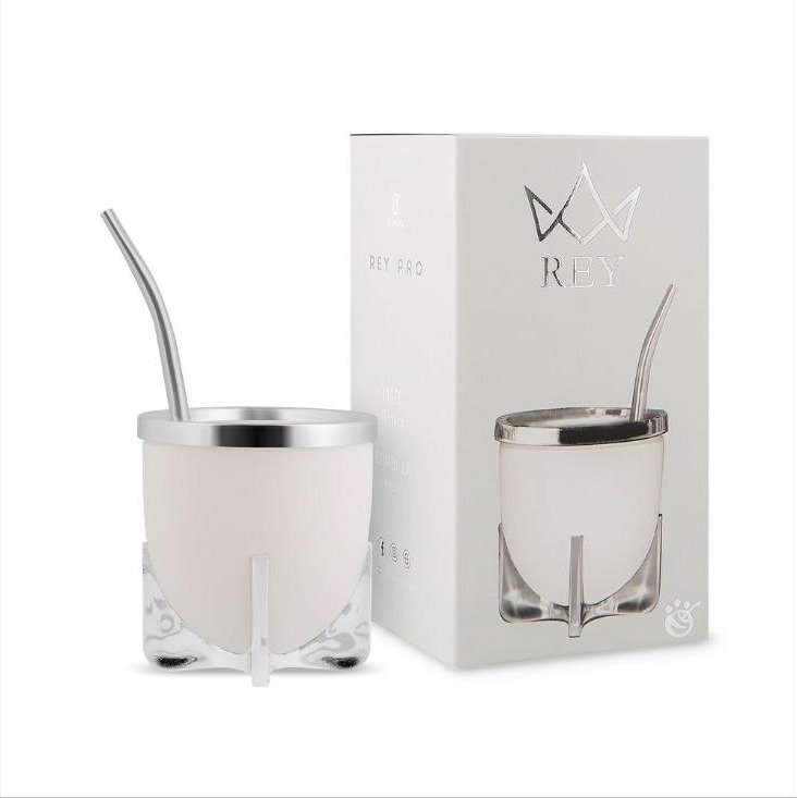 Mate Rey Pro (blanco y Plata)