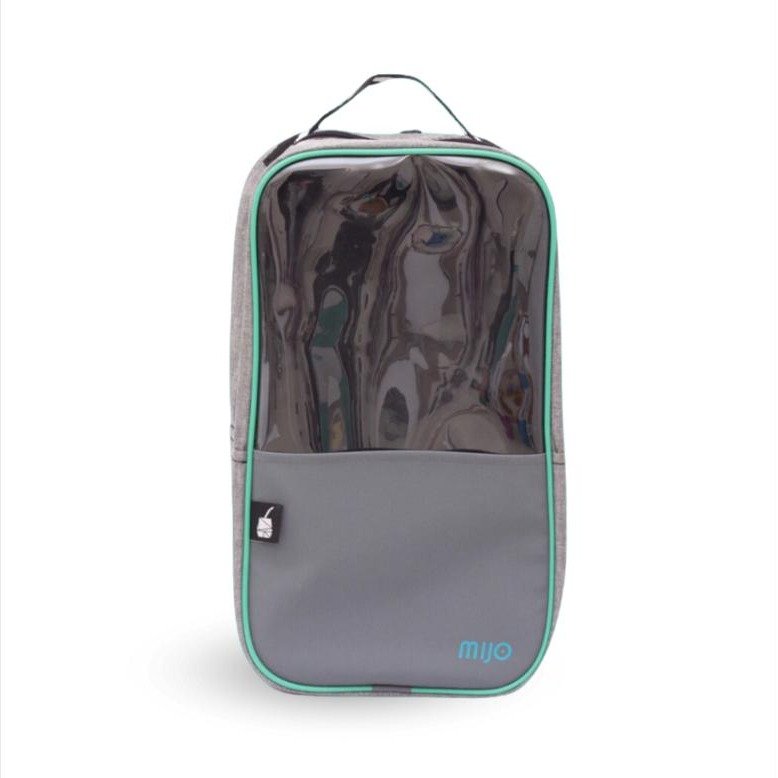 Bolso Matero Guri PVC Gris y Turquesa
