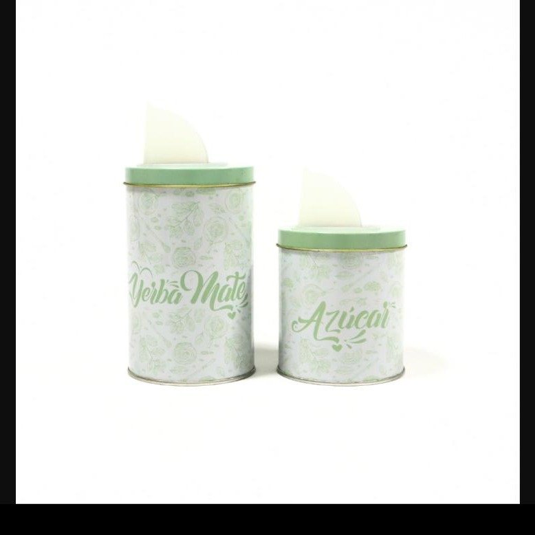 Par de Latas Ilustradas Verde L83 2c