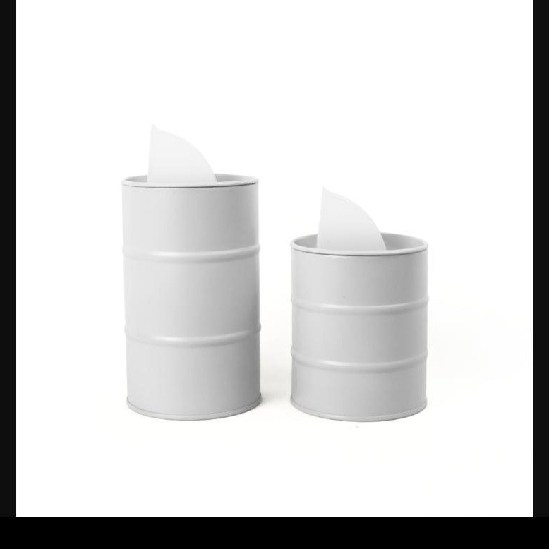 Par de Latas Tambor Pintadas Blanco