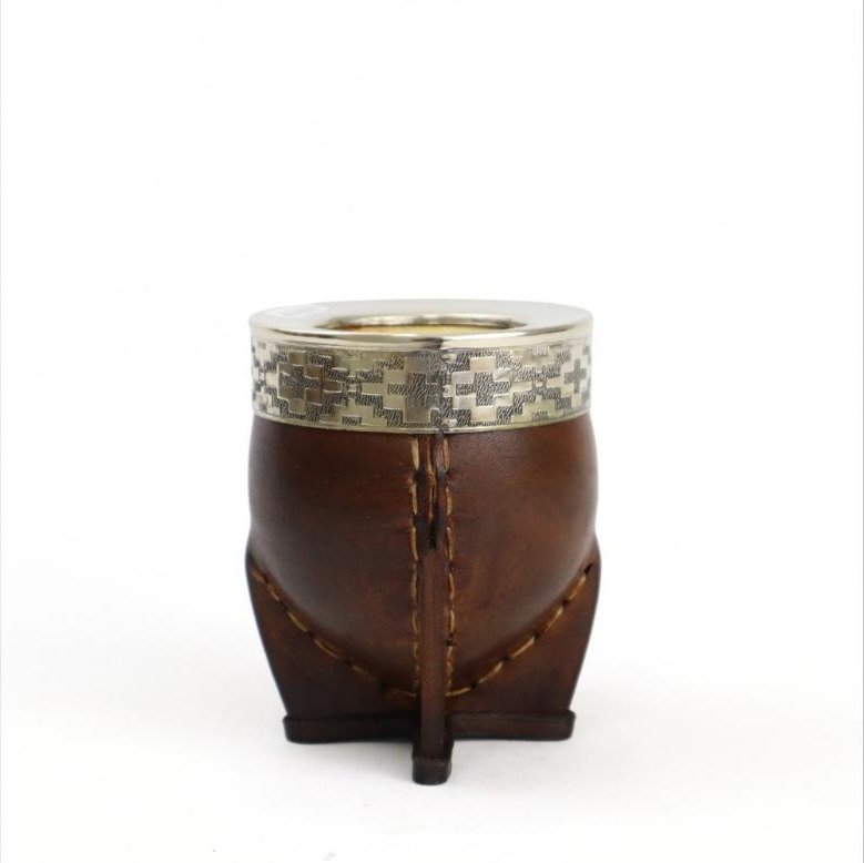 Mate Imperial Liso Alpaca Calabaza Marrón Ep